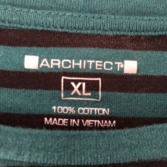 Architect Green/Black Stripe Tee - Picture 3 of 3